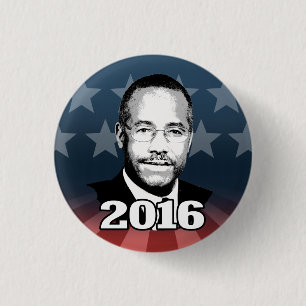 BEN CARSON 2016 CANDIDATE 3 CM ROUND BADGE