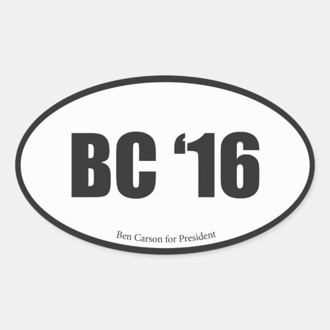 Ben Carson for President Oval Sticker (Front)