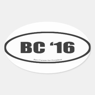 Ben Carson for President Oval Sticker