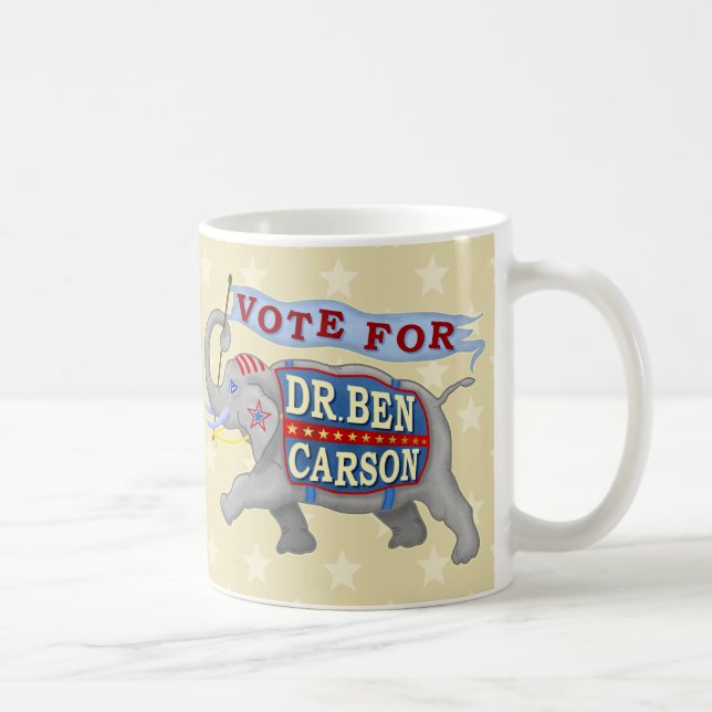 Ben Carson President 2016 Republican Elephant Coffee Mug (Right)