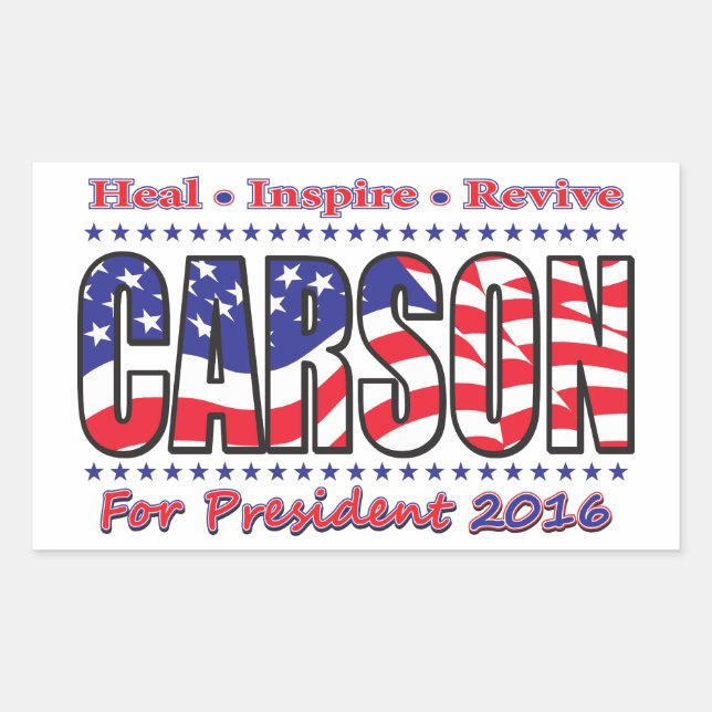 Ben Carson Rectangular Sticker (Front)
