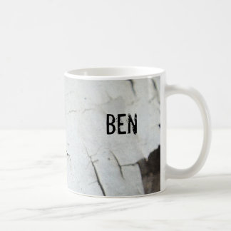 Ben Custom cracked paint name mug