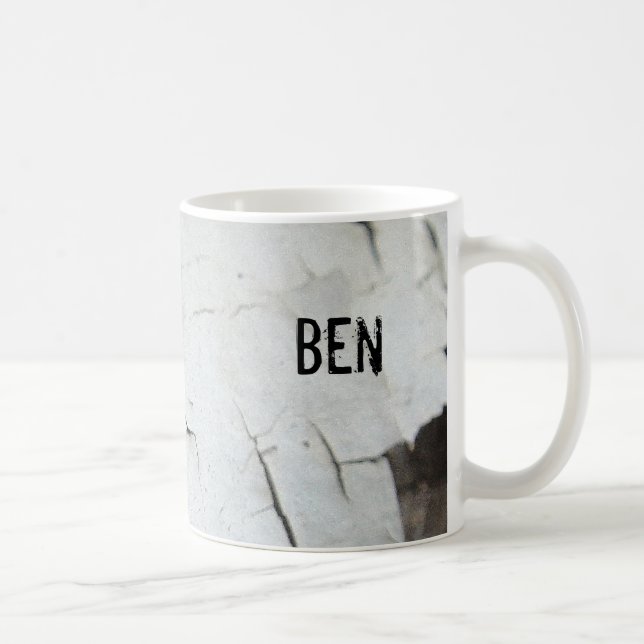 Ben Custom cracked paint name mug (Right)
