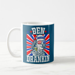Ben Drankin 4th of July Beer Drinking Benjamin Coffee Mug