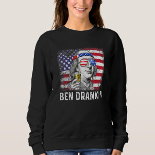 Ben Drankin 4th Of July Benjamin Franklin Men Amer Sweatshirt