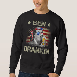 Ben Drankin 4th Of July Benjamin Franklin Men Amer Sweatshirt