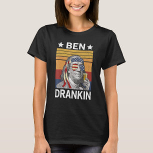 Ben Drankin 4th Of July Retro Patriotic Independen T-Shirt