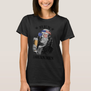 Ben Drankin 4th Of July Usa Franklin Drinking T-Shirt