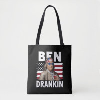 Ben Drankin Beer 4th of July Vintage Flag Funny