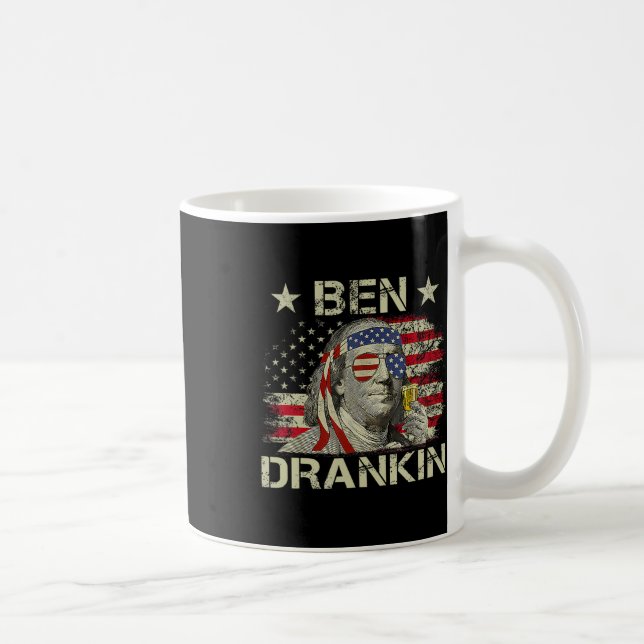 Ben Drankin Benjamin Franklin 4th Of July Funny Dr Coffee Mug (Right)
