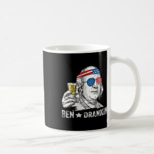 Ben Drankin - Benjamin Franklin Drinking Beer - 4t Coffee Mug