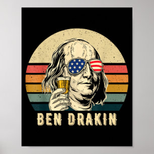 Ben Drankin Funny Patriotic Ap History 4th Of July Poster