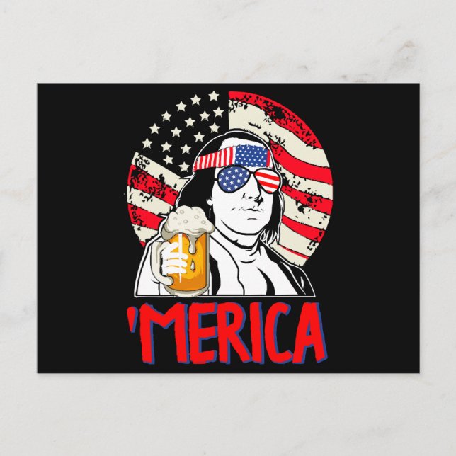 Ben Drankin  Let's celebrate the joy of the 4th of Holiday Postcard (Front)