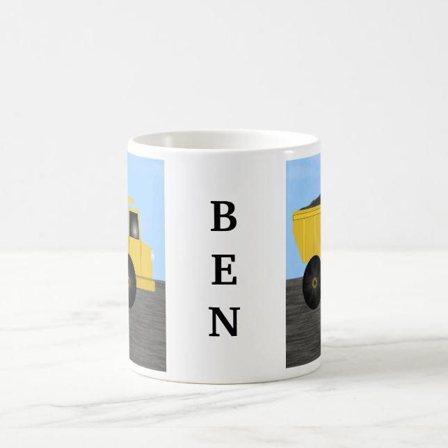 Ben Dump Truck Personalised Name Mug (Center)