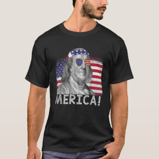 Ben Franklin 4th of July Boys Kids Men Merica Amer T-Shirt