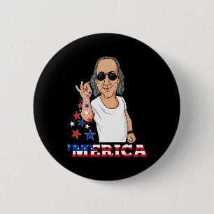 Ben Franklin 4th Of July Merica 6 Cm Round Badge