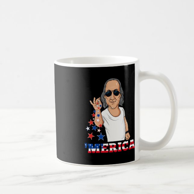 Ben Franklin 4th Of July Merica  Coffee Mug (Right)