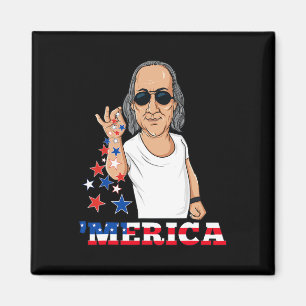 Ben Franklin 4th Of July Merica Magnet