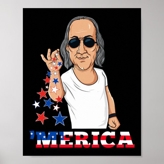 Ben Franklin 4th Of July Merica  Poster (Front)