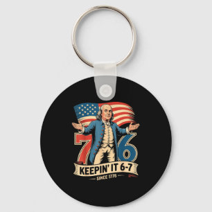 Ben Franklin 67 Meme Keen It 7-6 History Teacher S Key Ring
