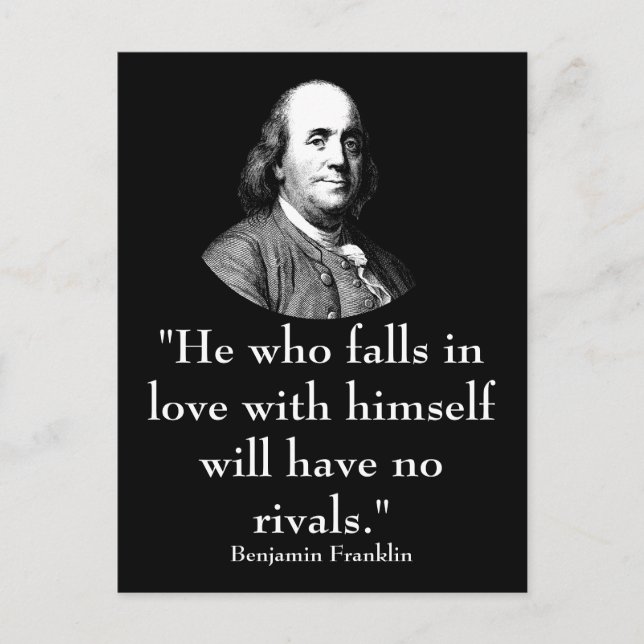 Ben Franklin and Quote Postcard (Front)