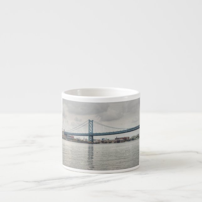 Ben Franklin Bridge Espresso Cup (Front)