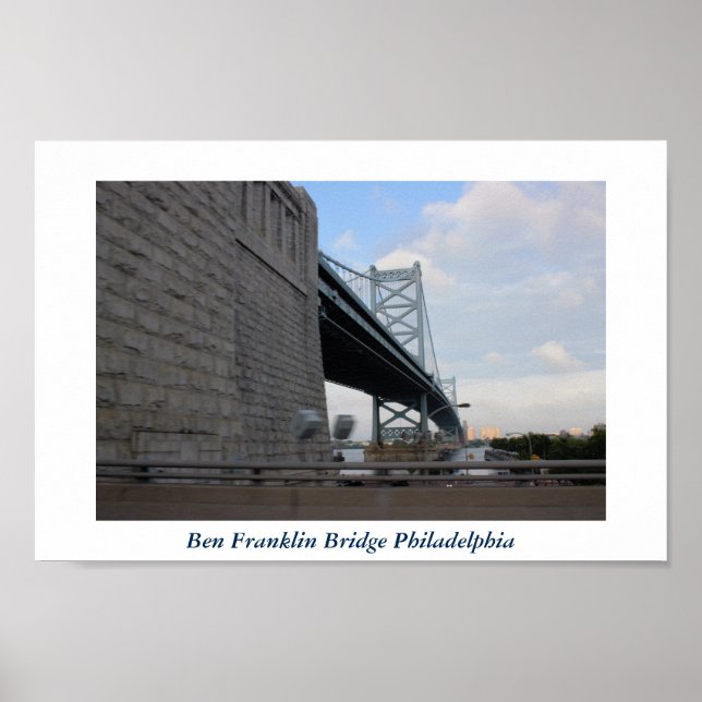 Ben Franklin Bridge Philadelphia Photo Poster (Front)