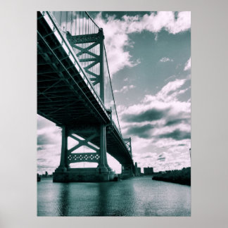 Ben Franklin bridge Poster