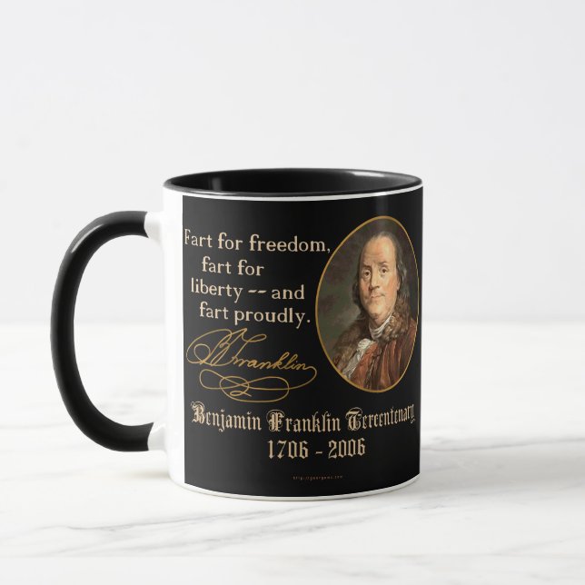 Ben Franklin - Fart Proudly Mug (Left)