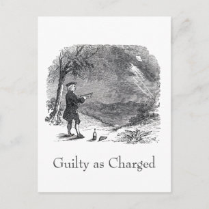 Ben Franklin Guilty as Charged Postcard