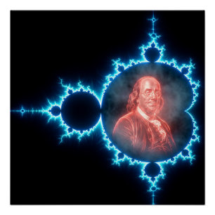Ben Franklin Mandelbrot Fractal Poster