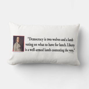 Ben Franklin On Gun Control Lumbar Cushion