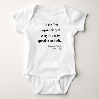 Ben Franklin Quote 3a Baby Bodysuit