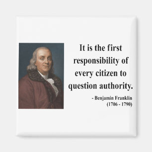 Ben Franklin Quote 3b Magnet