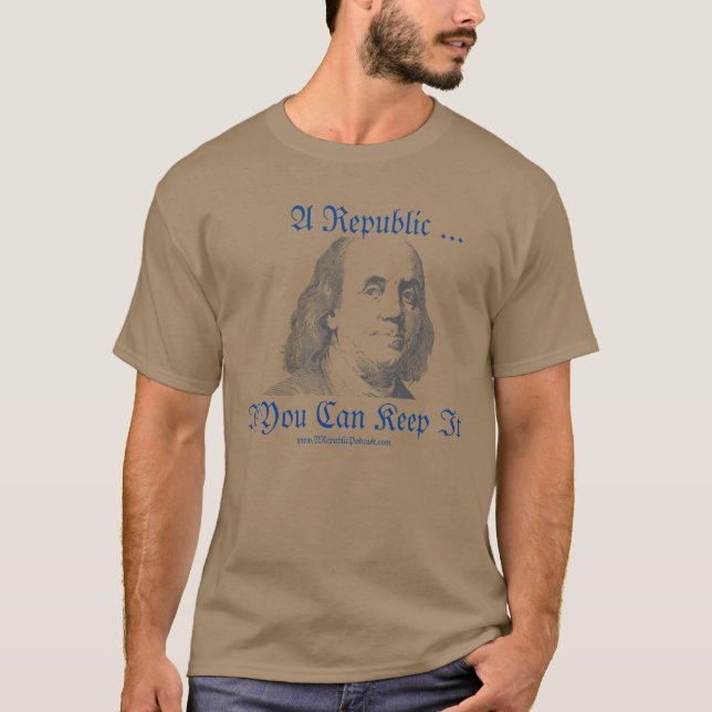 Ben Franklin's Challenge - Pewter T-Shirt (Front)