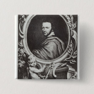 Ben Jonson English playwright 15 Cm Square Badge