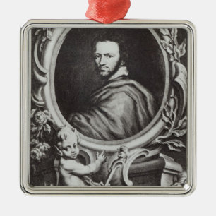 Ben Jonson English playwright Metal Ornament
