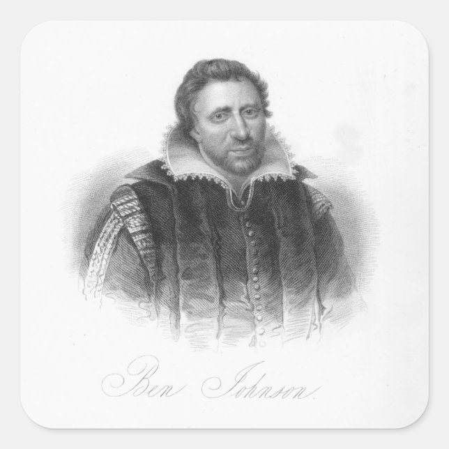 Ben Jonson Square Sticker (Front)