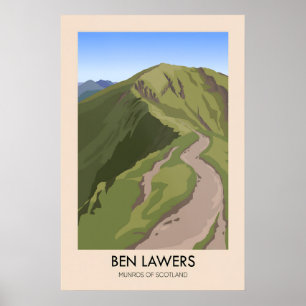Ben Lawers Munros Of Scotland Travel Poster