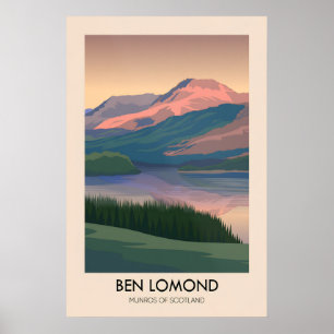 Ben Lomond Munros of Scotland Travel Poster