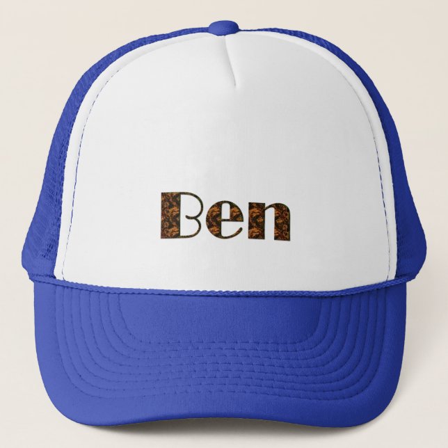 BEN Name Branded Personalised Gift Hat (Front)