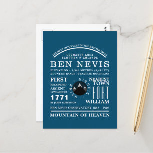 Ben Nevis, Mountain Expedition Information Postcard
