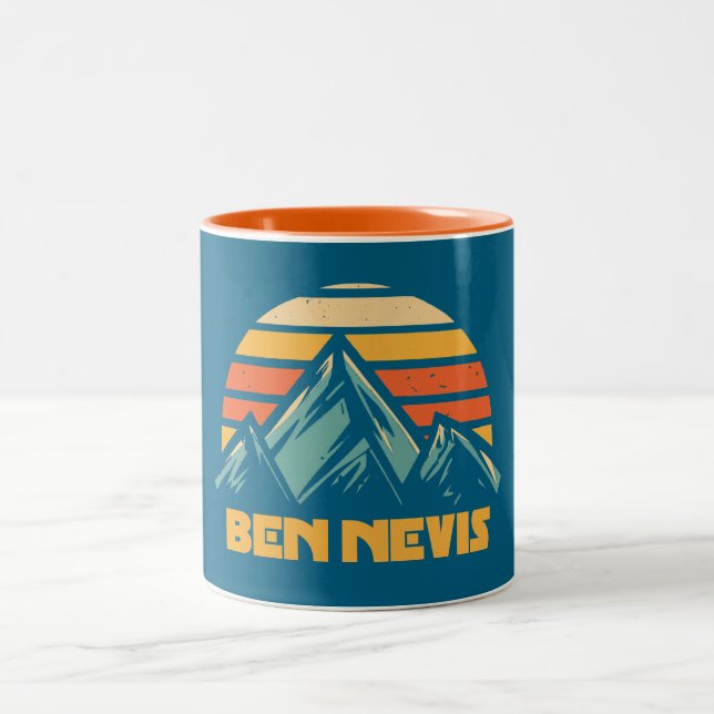 Ben Nevis Retro Turquoise Two-Tone Coffee Mug (Center)