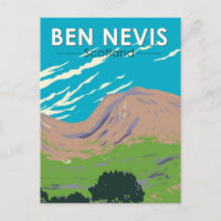 Ben Nevis Scotland Travel Art Vintage