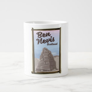 Ben Nevis Scotland travel poster Large Coffee Mug