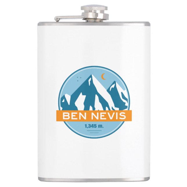 Ben Nevis Stars Moon Hip Flask (Front)