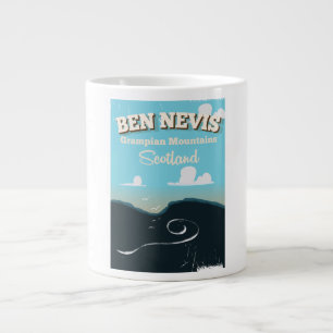 Ben Nevis vintage travel poster Large Coffee Mug
