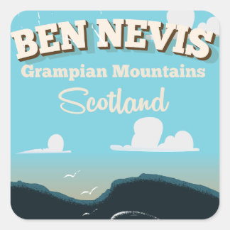 Ben Nevis vintage travel poster Square Sticker