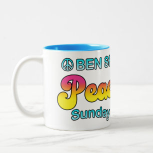 Ben Sherman's Peace & Love Sunday Show Two-Tone Coffee Mug