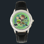 Ben Tennyson Omnitrix Graphic Watch<br><div class="desc">Check out Ben Tennyson crouched in front of a giant Omnitrix logo!</div>